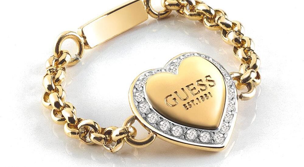 Guess Pierścionek Ubr01429Jwyg54 Fine Heart (7621826577922)