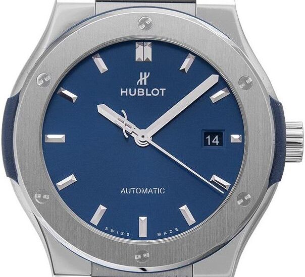 Hublot Classic Fusion Titanium Blue Bracelet Automatic Dial 548NX7170NX