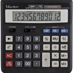 Kalkulator Na Biurko Vector Dk-209 Czarny