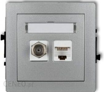 Karlik Elektrotechnik Deco Mechanizm Gniazda Antenowego Poj. Typu F Sat + Komp. 1Xrj45 Kat. 6 8Stykowy 7DGFK3