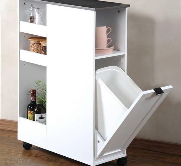 Kesper Niemcy Szafka Łazienkowa Regał Kuchenny Na Kółkach 60X25X86Cm Biały