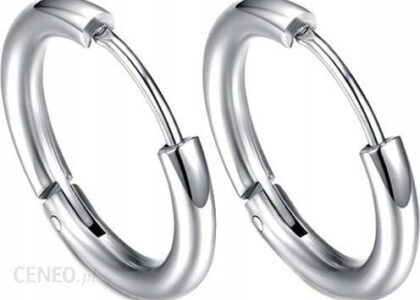 Kolczyki Srebrne Kółka 14 mm Stal Chirurgiczna