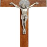 Krzyż drewniany Benedykt ciemny 16 cm