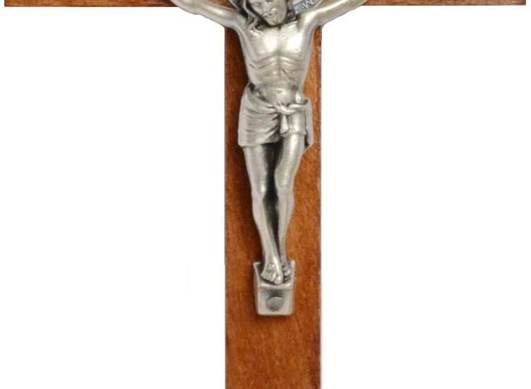 Krzyż drewniany Benedykt ciemny 16 cm