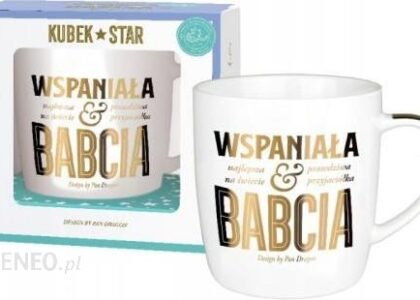 Kubek na dzień babci biały na prezent 300 ml