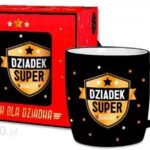 Kubek na dzień dziadka czarny 300 ml Super Bohater