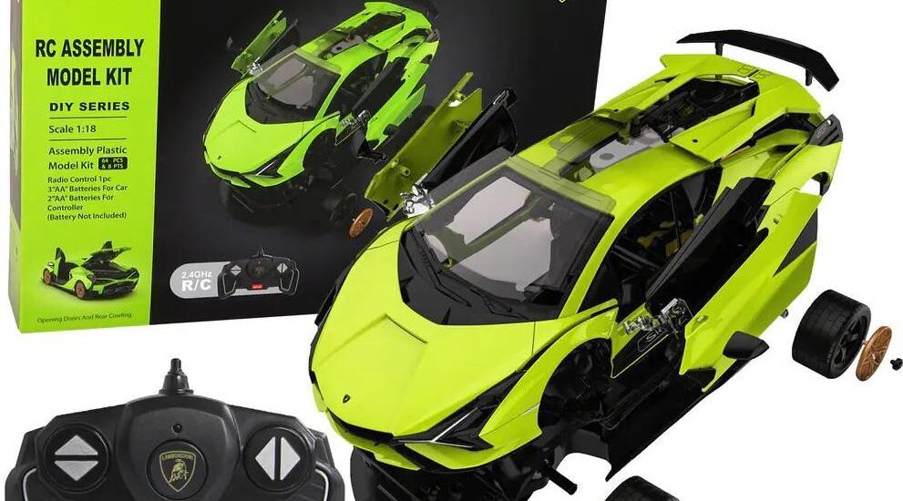 Leantoys Zestaw Klocków Konstrukcyjnych Auto R/C 1:18 Lamborghini Sian Fkp 37 Rastar