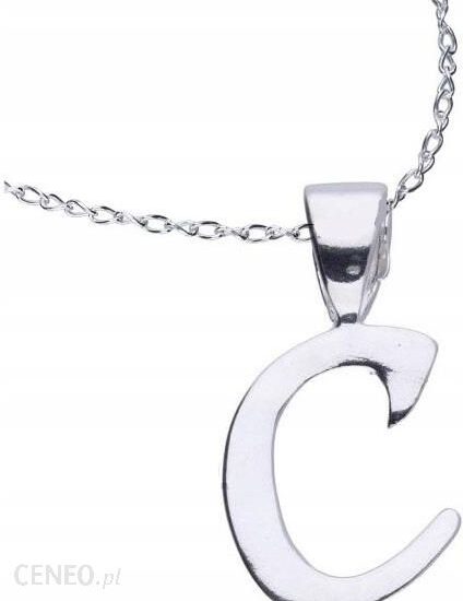 Literka C Naszyjnik 55 cm Srebro 925 Grawer