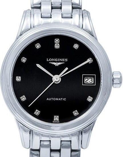 Longines Flagship Automatic Black Dial Diamond L42744576