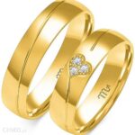 LOVRIN OBRĄCZKA ŚLUBNA ZŁOTA 14K 585 Z DIAMENTAMI