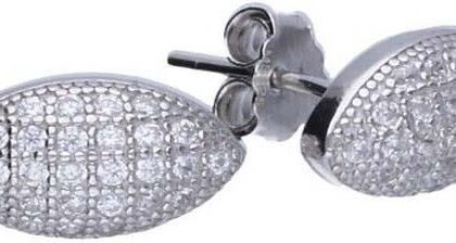 Lovrin Srebrne kolczyki 925 na sztyft z cyrkoniami 1