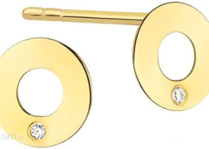 Lovrin Złote kolczyki 585 celebrytki ringi z diamentami D22001CT