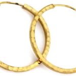 Lovrin Złote kolczyki 585 klasyczne kolczyki koła 22 mm