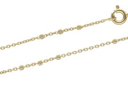 LOVRIN ZŁOTY ŁAŃCUSZEK 585 FANTAZYJNY Z KULECZKAMI 50CM 2