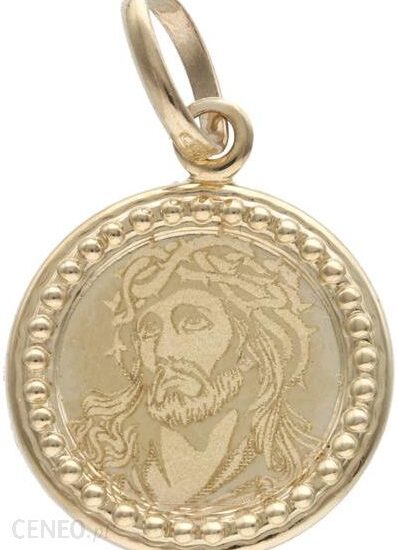 Lovrin Złoty medalik 585 Jezus chrzest komunia 0