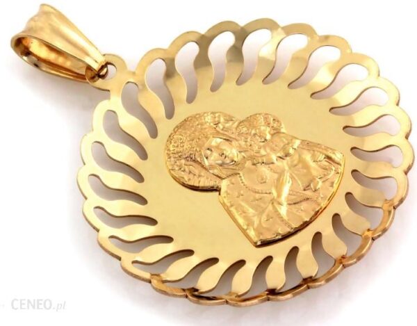 Lovrin Złoty medalik 585 Matka Boska ażurowe 2