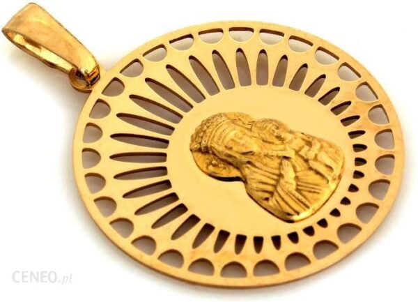 Lovrin Złoty medalik 585 Matka Boska Częstochowska 1