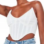 Missguided S71091 Dds Gorsetowy Top Fiszbiny L