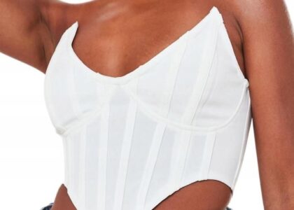 Missguided S71091 Dds Gorsetowy Top Fiszbiny L