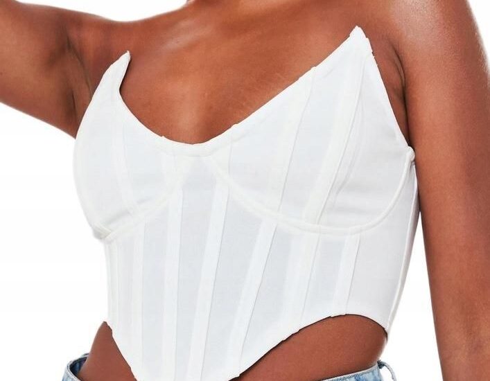 Missguided S71091 Dds Gorsetowy Top Fiszbiny L