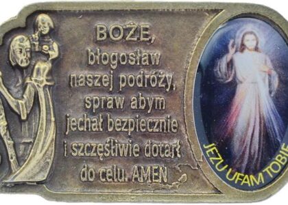Modlitwa kierowcy brąz kolorowa