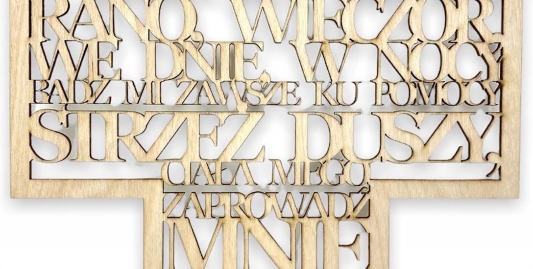 Na Komunię Krzyż Z Modlitwą Z Grawerem
