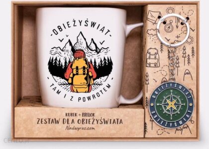 Nadwyraz.Com Zestaw Obieżyświat Kubek + Brelok
