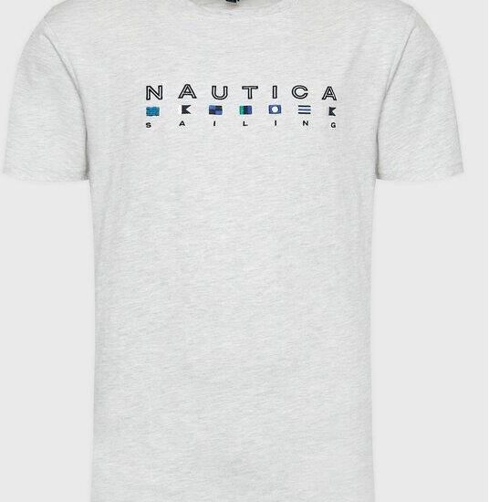 Nautica T-Shirt Noah N1G00403 Szary Regular Fit