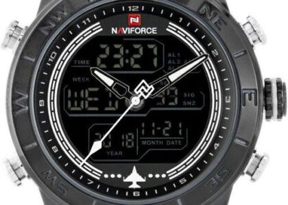 NAVIFORCE NF9144 (zn077a) black/white Czarny