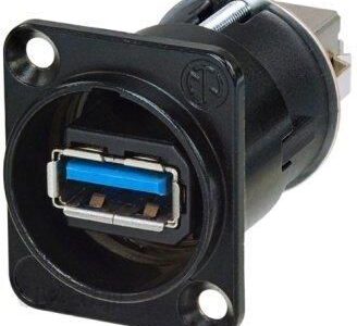 Neutrik NAUSB3-B złącze USB 3.0 tablicowe czarne