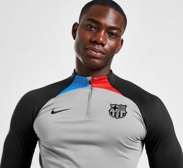 NIKE DRES FC BARCELONA STRIKE DRILL TOP SZARY DN2812-003