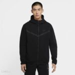 Nike Męska bluza z kapturem i zamkiem na całej długości Nike Sportswear Tech Fleece Czerń