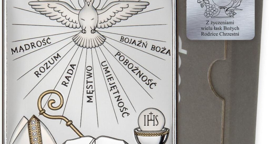 Obrazek srebrny pamiątka Bierzmowania DS47C