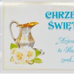 Pamiątka Chrztu Świętego niebieska