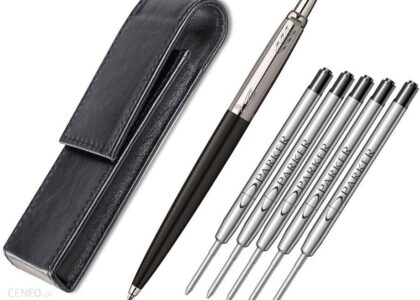 Parker Długopis Jotter Czarny Etui + Wkłady Grawer