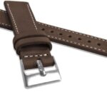 Pasek do zegarka Lavvu LSSUC18 brązowy skórzany Top Grain 18 cm