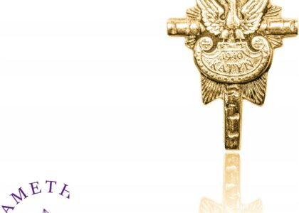 Patriotyczny Krzyż Ak Złocony srebro próba 925