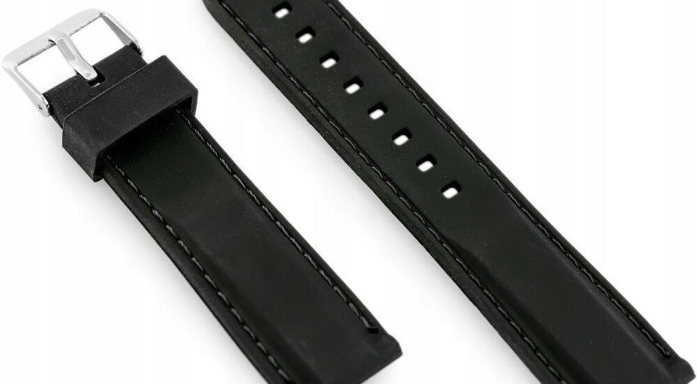 Perfect Pasek gumowy do zegarka U20 - czarny 28mm (TAYMA14800)