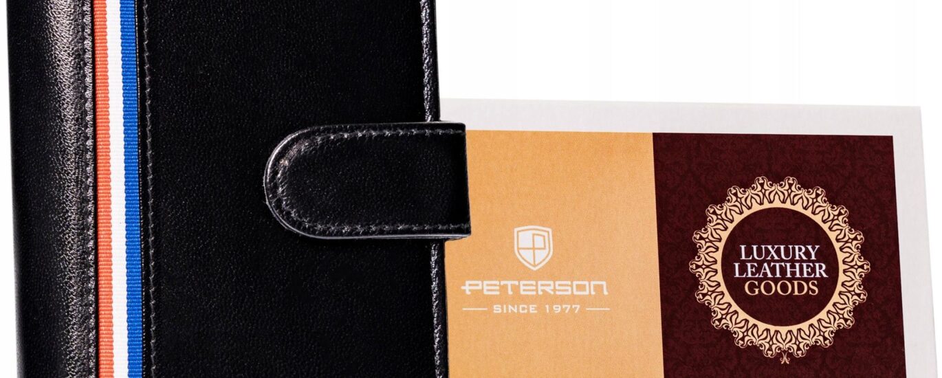 Peterson duży portfel damski skóra Rfid pudełko