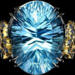Pierścionek 16.04ct Sky Blue Topaz szafiry r 16.5