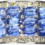 Pierścionek 925 kianity szafiry r 18.5 naturalne 4