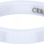 Pierścionek Biała Obrączka Ceramiczny 3mm #16