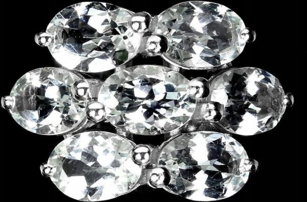 Pierścionek delikatny srebrny akwamaryny r16.5 925