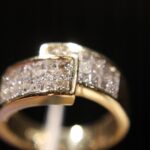 Pierścionek złoty diamenty 1.08ct r 11 certyfikat