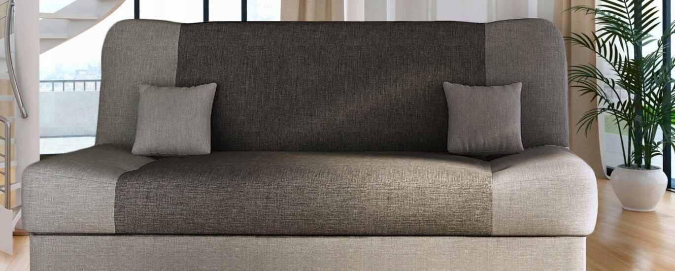 Platan Sofa Wersalka Kanapa Jaś Szara Rozkładana Sprężyny 12482437