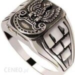 Polcarat Design Pierścionek Srebrny Sygnet Orzeł Pb 400