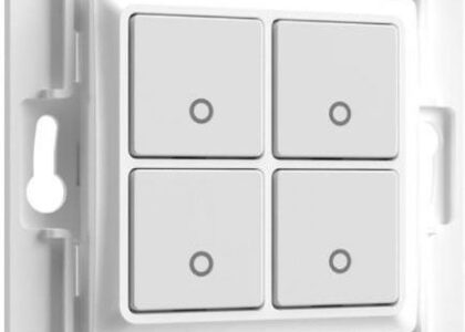 Przycisk ścienny Shelly WS 4 - BIAŁY (WALL SWITCH 4 przyciskowy)