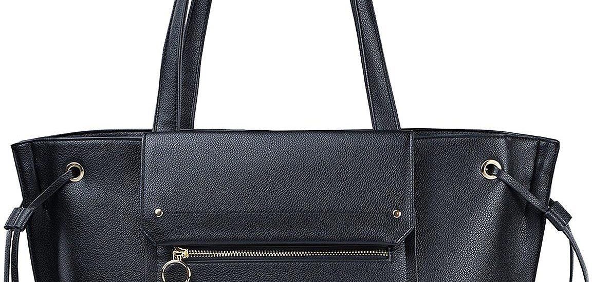 Puccini Torebka Damska Duża Shopper Fashion Collection Czarna