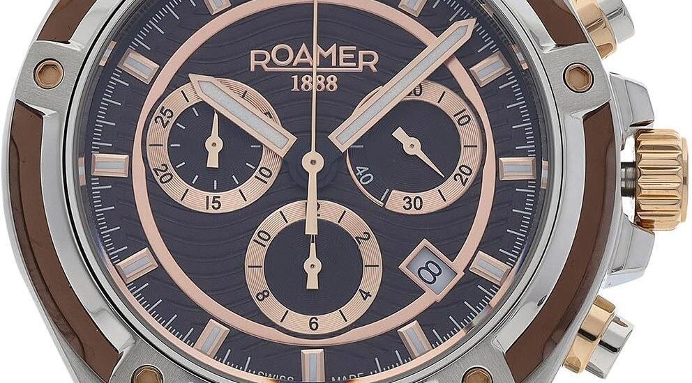 Roamer Tempomaster Chrono 221837 49 65 20 Silver/Rose Gold