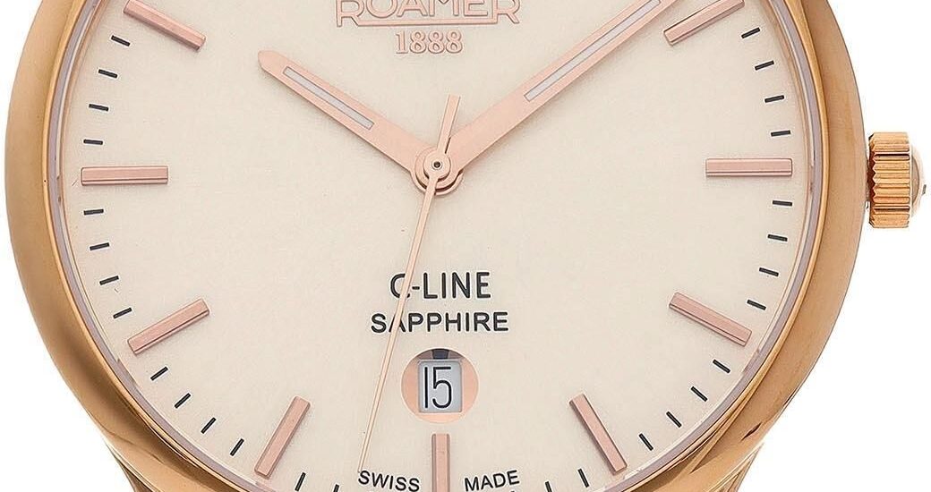 Roamer Zegarek - C-Line 658833 49 35 63 Brown/Gold